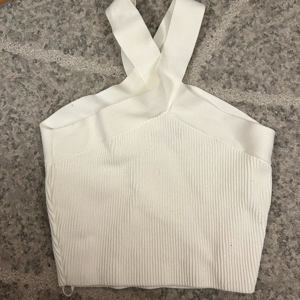 Aritzia Babaton Sculpt Knit Top – Cross Neck, M - Picture 3 of 6